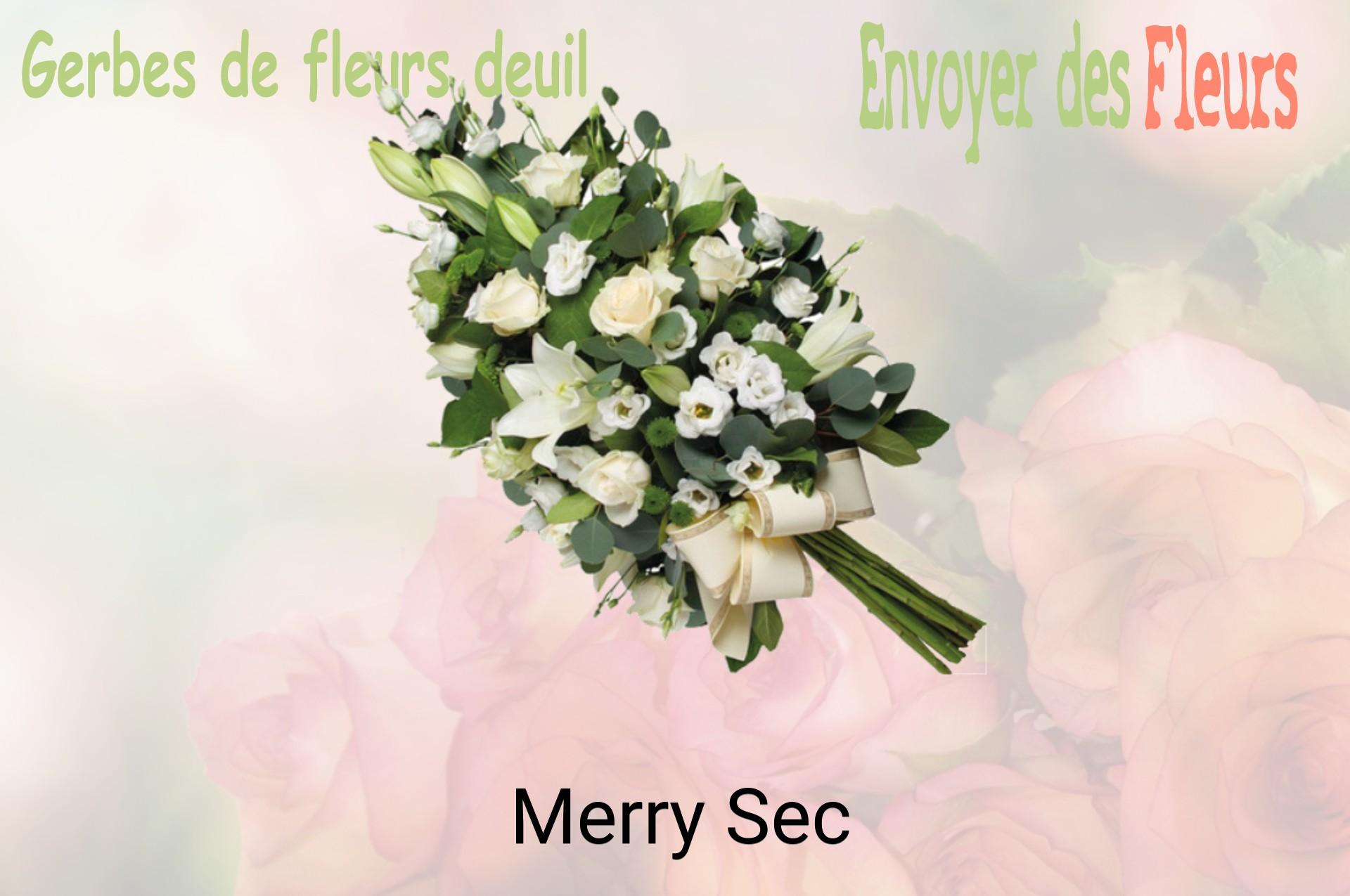 Gerbe de fleurs de deuil livrée à Merry-Sec